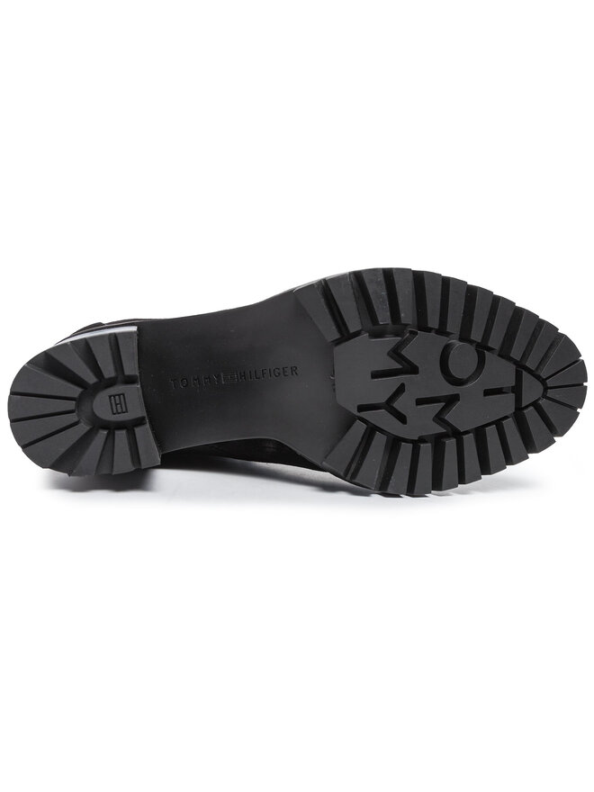 Tommy Hilfiger Schnürschuhe Tommy Hilfiger Sporty Outdoor Mid Heel Lace Up FW0FW04341 Schwarz