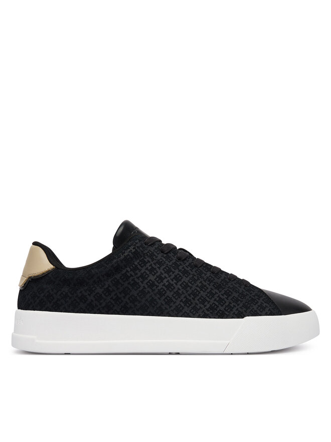 Tommy Hilfiger Sneakers Tommy Hilfiger Th Court Lth Mix Monogram FM0FM06082 Schwarz
