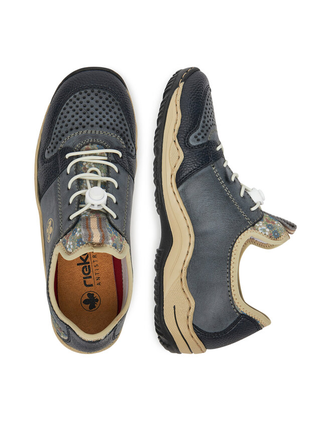 Rieker Sneakersy Rieker L0538-14 Granatowy