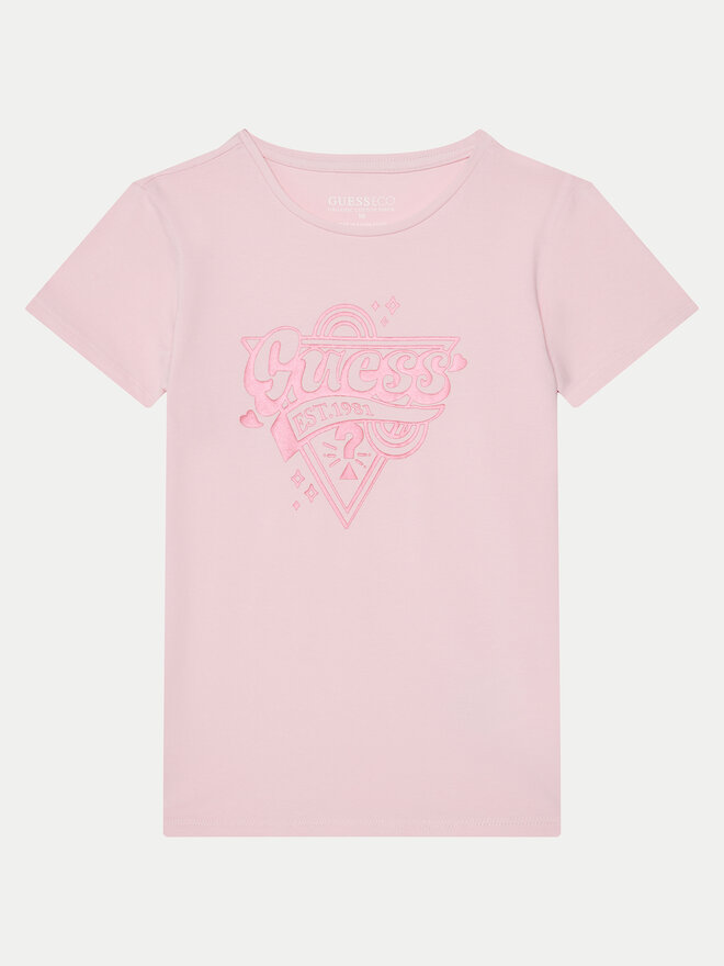 Guess Guess Póló J5RI02 K6YW4 Rózsaszín Regular Fit
