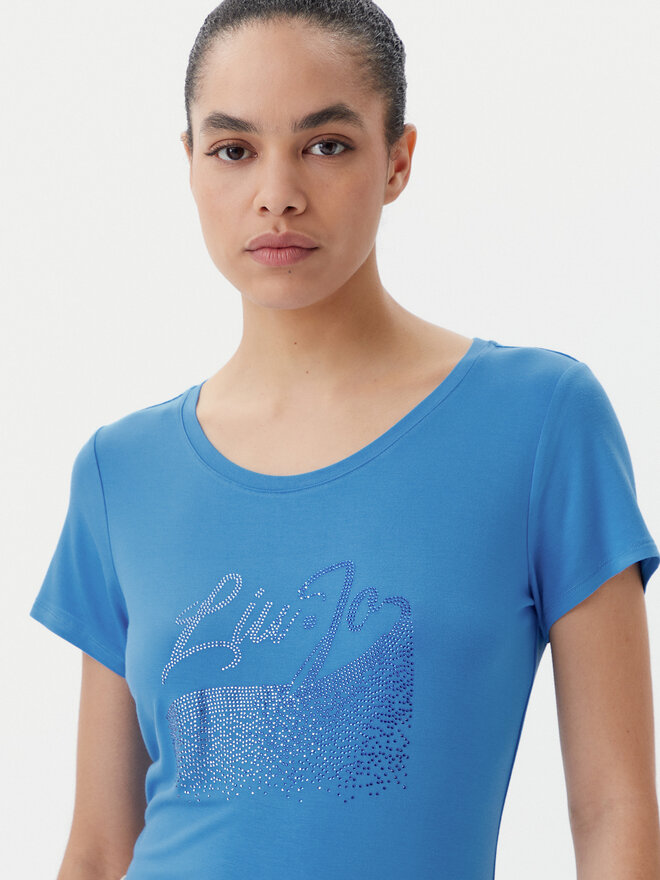 Liu Jo Beachwear Liu Jo Beachwear T-Shirt VA5157 JS360 Blau Regular Fit