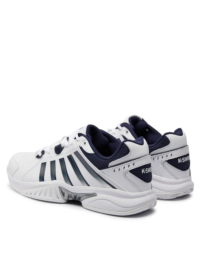 K-Swiss Heren Receiver V tennisschoen, Wit Peacoat Zilver, 44 EU