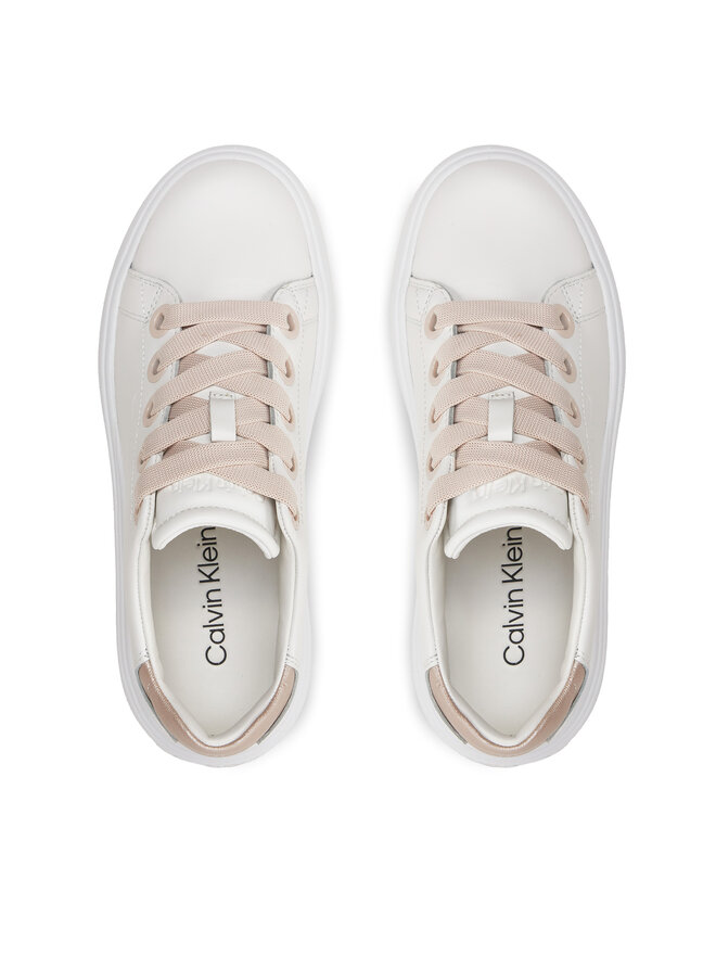 Calvin Klein Sneakers Calvin Klein Cupsole Lace Up Lth HW0HW02085 Weiß