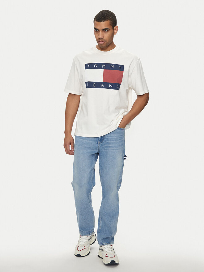 Tommy Jeans Tommy Jeans Футболка Big Flag DM0DM18547 Білий Oversize