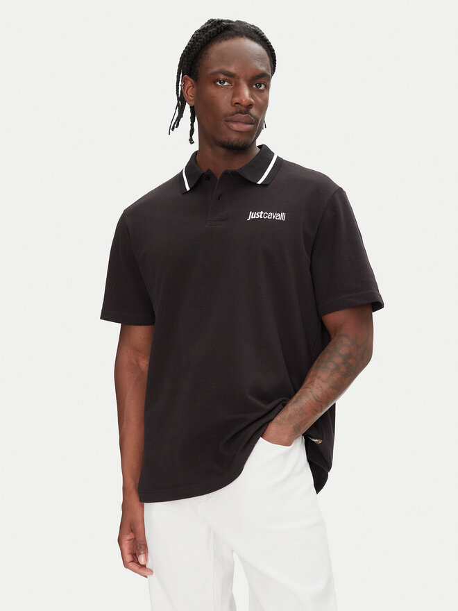 Just Cavalli Just Cavalli Poloshirt 78OAGT15 Schwarz Regular Fit
