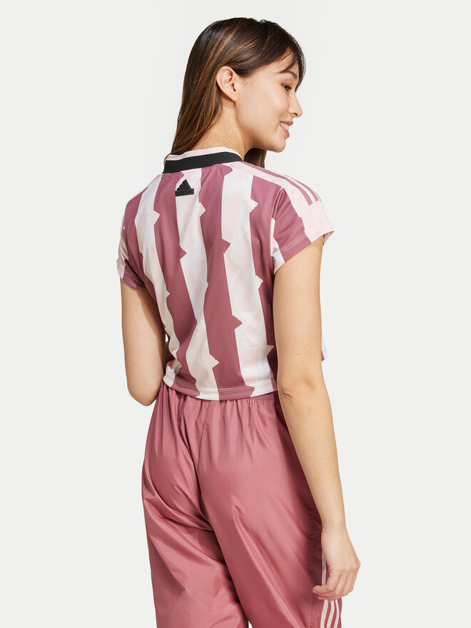 adidas adidas Marškinėliai Tiro Cut 3-Stripes IX3520 Rožinė Slim Fit