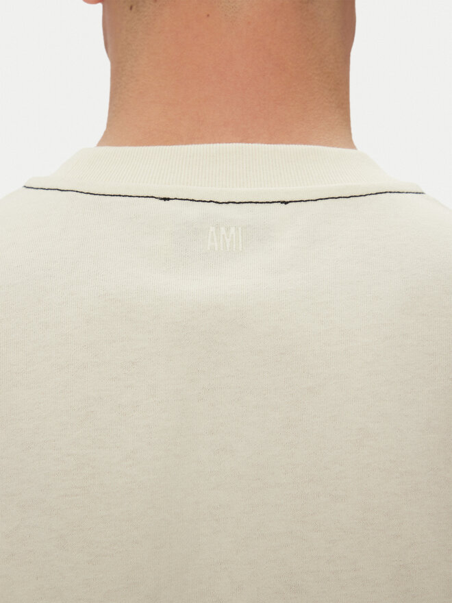 AMI PARIS AMI PARIS Camiseta HTS029.JE0118 Beis Regular Fit