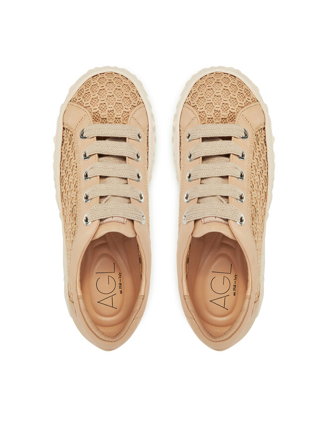 AGL Sneakersy AGL Magma Mesh D776007PGKA231G492 Hnedá