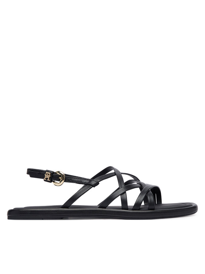Tommy Hilfiger Sandalen Tommy Hilfiger Flat Strappy FW0FW09220 Schwarz