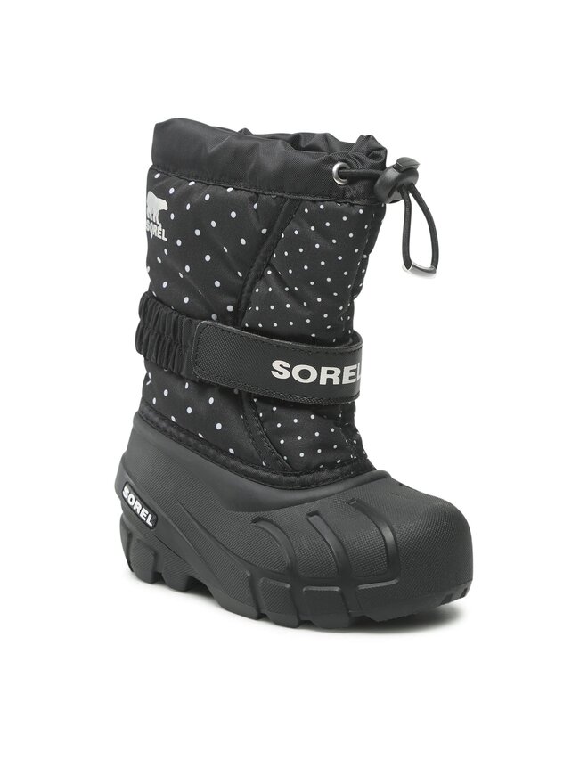 Sorel Čizme za snijeg Sorel Childrens Flurry Print NC3503-010 Crna