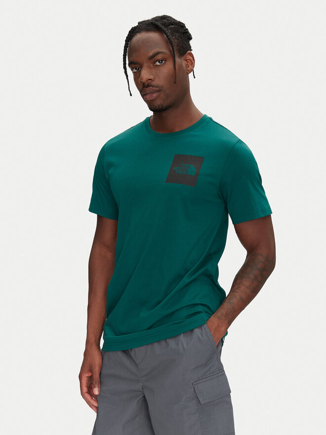 The North Face The North Face T-shirt SS Fine NF0A8A6M Zelena Regular Fit