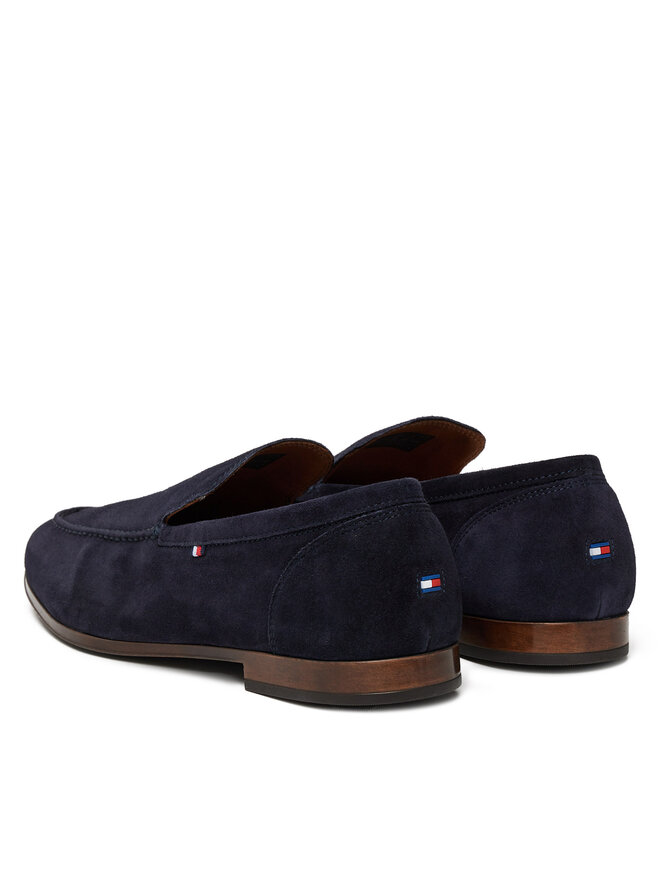 Tommy Hilfiger Mokassins Tommy Hilfiger Hilfiger Flexible Suede Loafer FM0FM05496 Dunkelblau