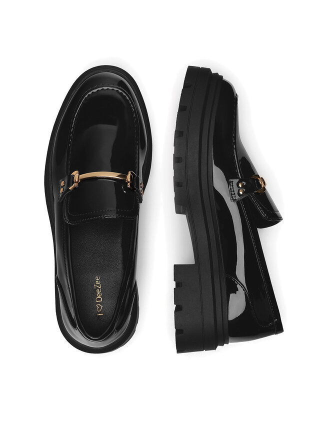 DeeZee Loafersy DeeZee 58682-9 Czarny