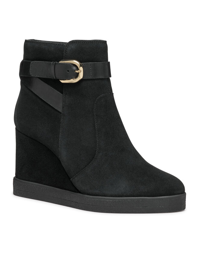 Geox Stiefeletten Geox D Elidea Wedge D46VQA 02243 C9999 Schwarz
