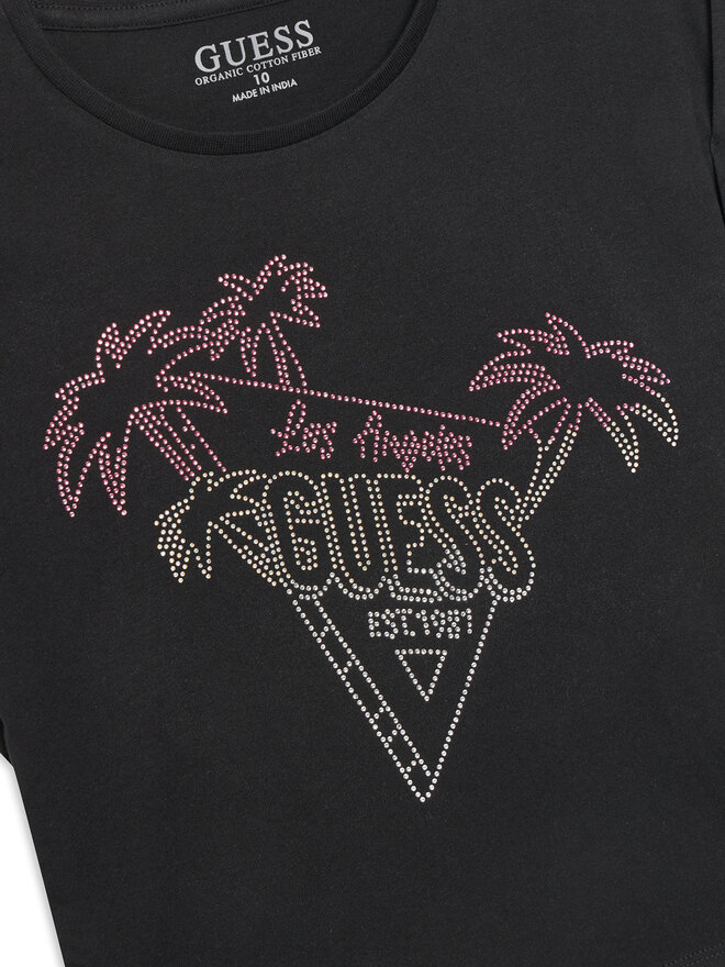 Guess Guess Marškinėliai J5GI32 K8HM4 Juoda Regular Fit