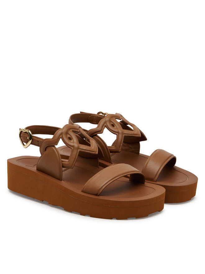 LOVE MOSCHINO Sandali LOVE MOSCHINO JA16054I1MIA0201 Rjava