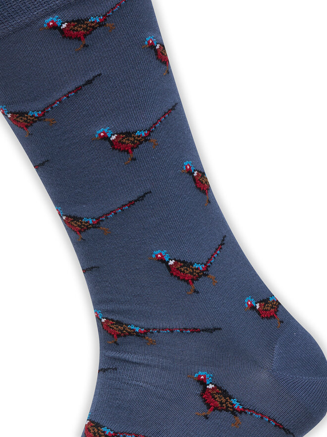 Barbour Calcetines altos para hombre Barbour Mavin Pheasant MSO0068BU74 Azul