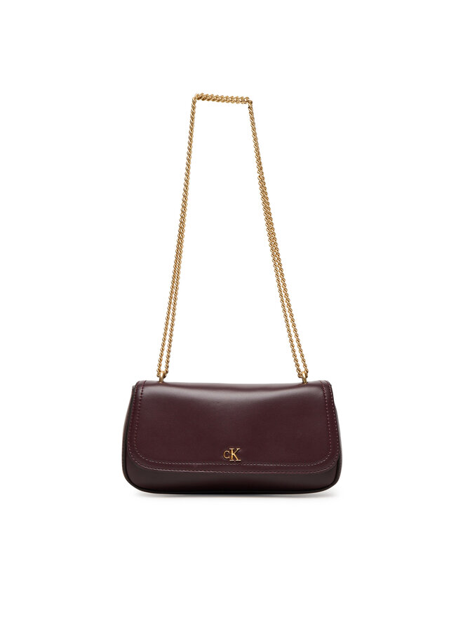Calvin Klein Ročna torba Calvin Klein Ck Convertible Chain Small Bag LV04F3172G Bordo rdeča