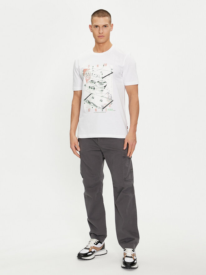 BOSS Boss T-Shirt Te_Cassatte 50516003 Weiß Regular Fit