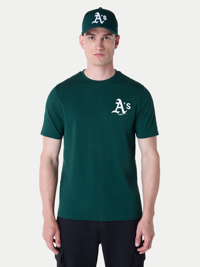 New Era New Era Camiseta Oakland Athletics MLB Pennant Graphic 60596214 Verde Regular Fit