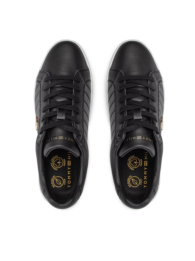 Tommy Hilfiger Tenisice Tommy Hilfiger Th Bio Court Sneaker Classic FW0FW06802 Crna