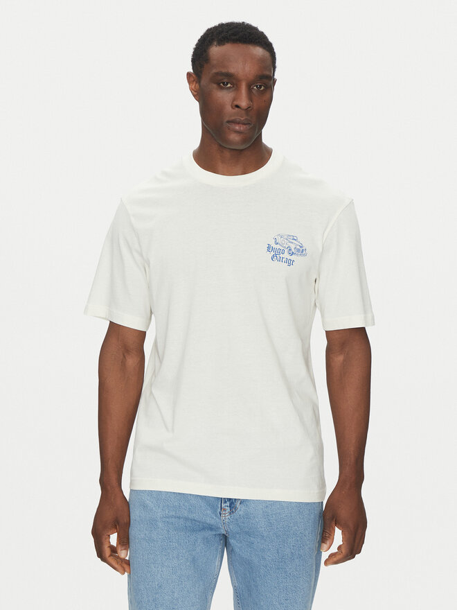 HUGO HUGO Camiseta Natopu 50536104 Blanco Regular Fit
