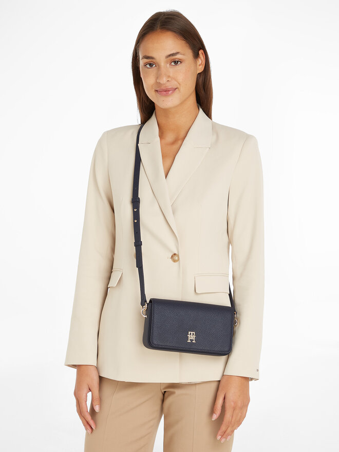 Tommy Hilfiger Kabelka Tommy Hilfiger Emblem AW0AW15180 Tmavomodrá