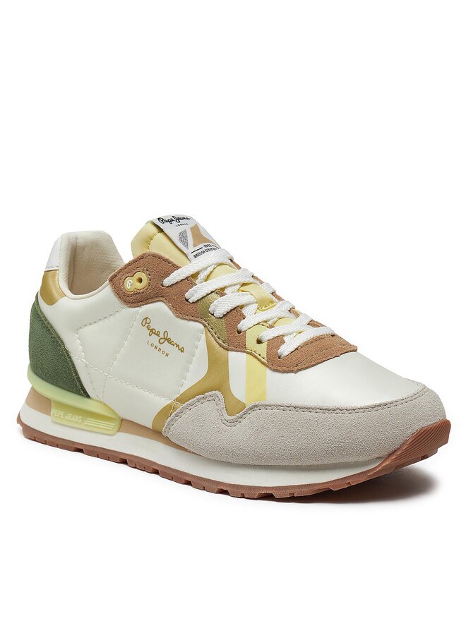 Pepe Jeans Tenisice Pepe Jeans Brit Print W PLS40010 Bijela