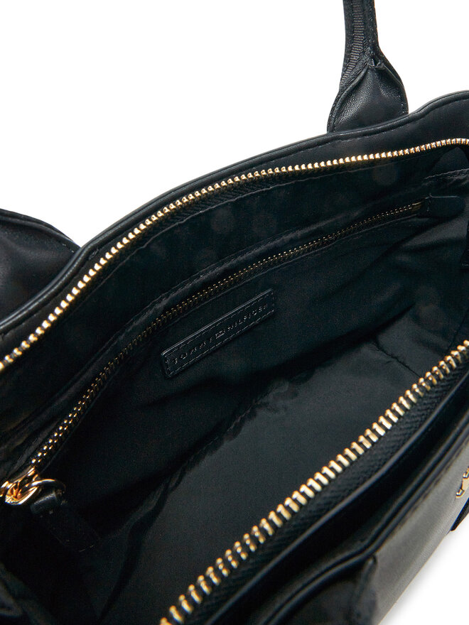 Tommy Hilfiger Kabelka Tommy Hilfiger Th Logotape Mini Tote AW0AW17201 Černá