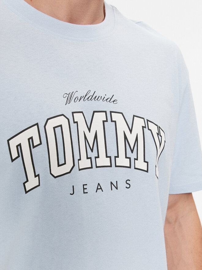 Tommy Jeans Tommy Jeans Camiseta Varsity DM0DM18287 Celeste Regular Fit