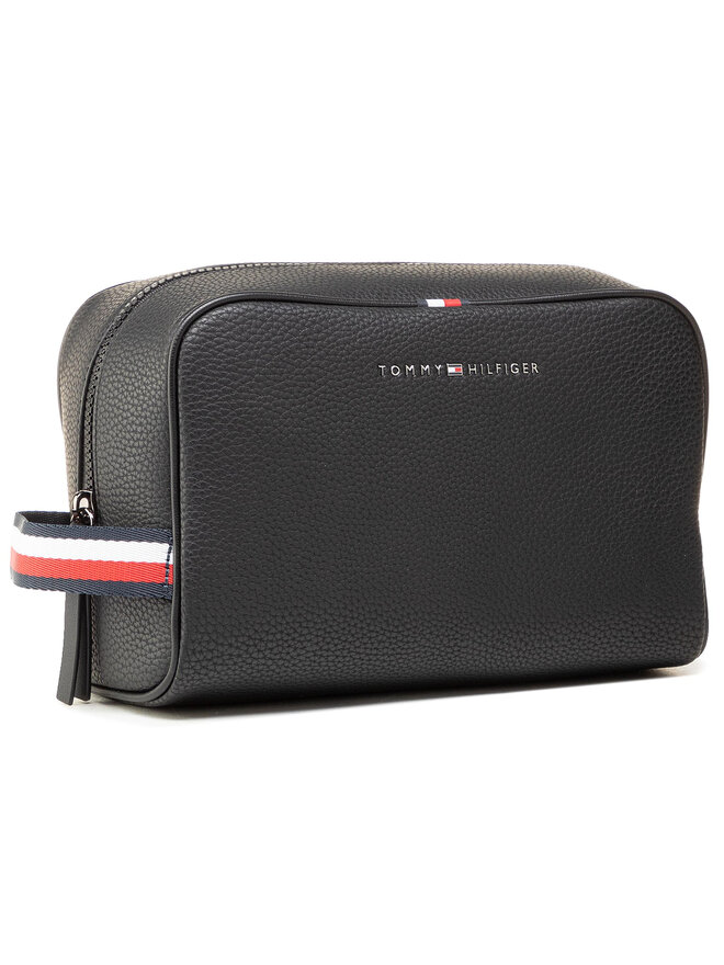 Tommy Hilfiger Τσαντάκι καλλυντικών Tommy Hilfiger Essential Pu Wasbag AM0AM07284 Μαύρο