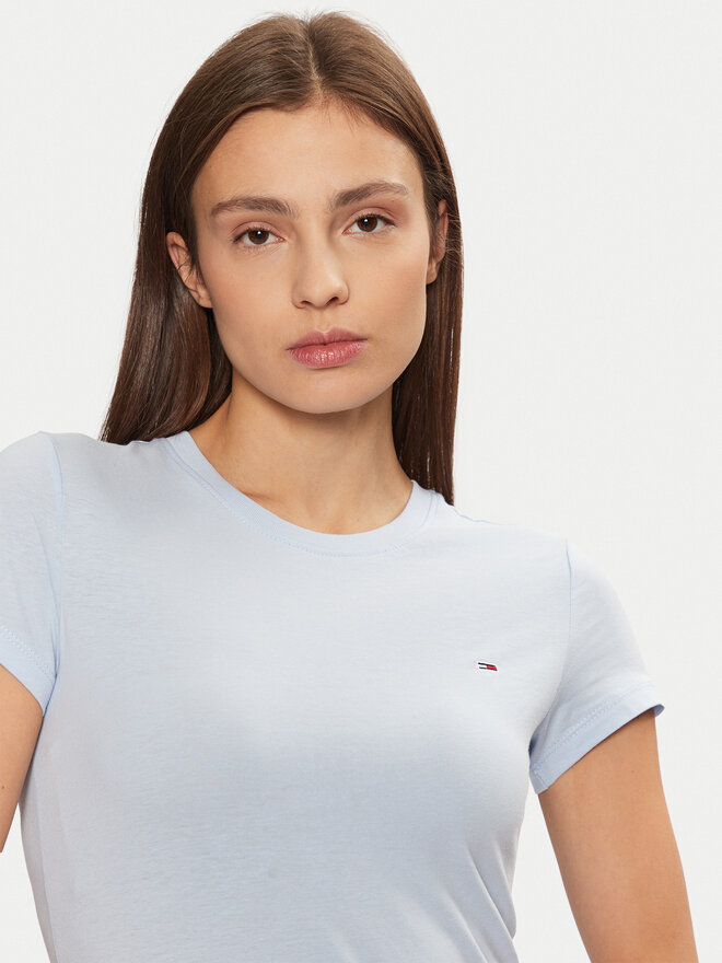 Tommy Jeans Tommy Jeans Camiseta DW0DW20459 Celeste Slim Fit