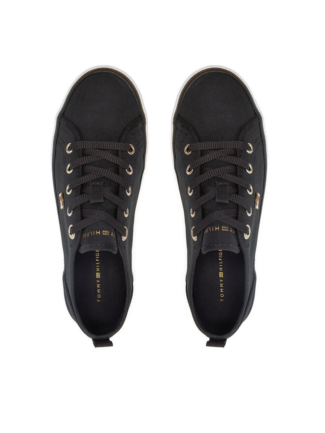 Tommy Hilfiger Tenisky Tommy Hilfiger Vulc Canvas Sneaker FW0FW08063 Černá