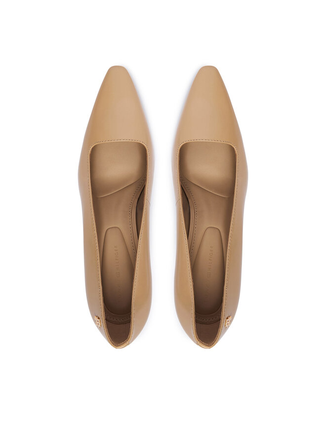 Tommy Hilfiger High Heels Tommy Hilfiger Squared Toe High Heel Lth Pump FW0FW09510 Beige