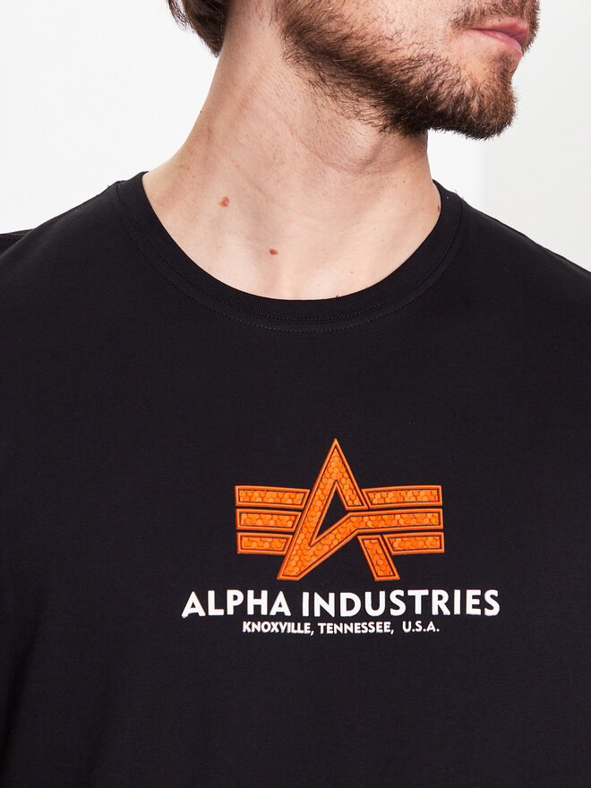 Alpha Industries Alpha Industries Marškinėliai Basic 100501RB Juoda Regular Fit