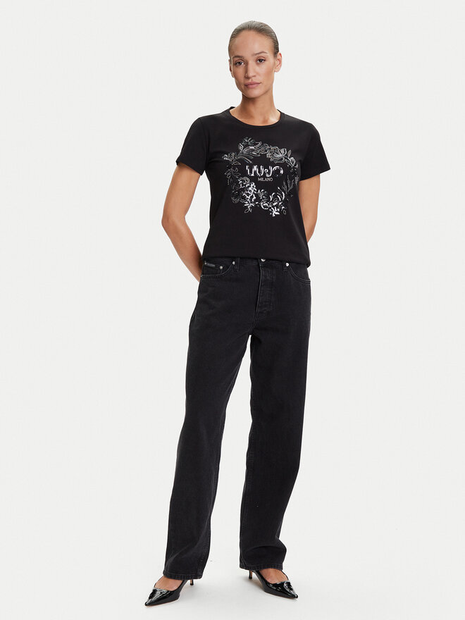 Liu Jo Sport Liu Jo Sport Camiseta TF5162 JS923 Negro Regular Fit