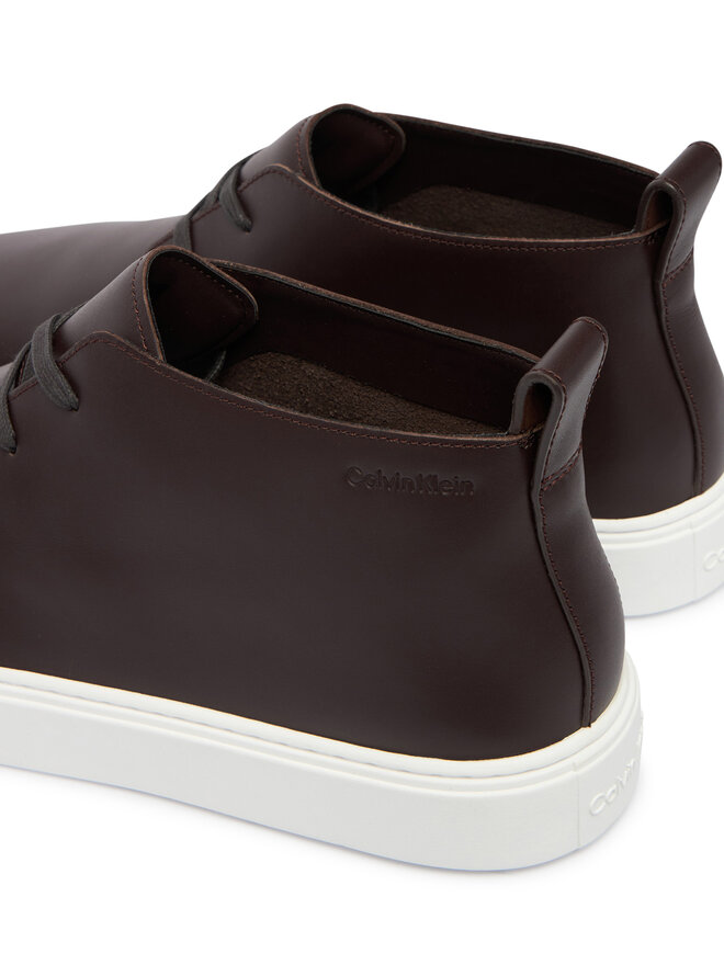 Calvin Klein Zapatillas Calvin Klein Hybrid Clean Cup Mid Boot Lth HM0HM02010 Guinda/burdeos