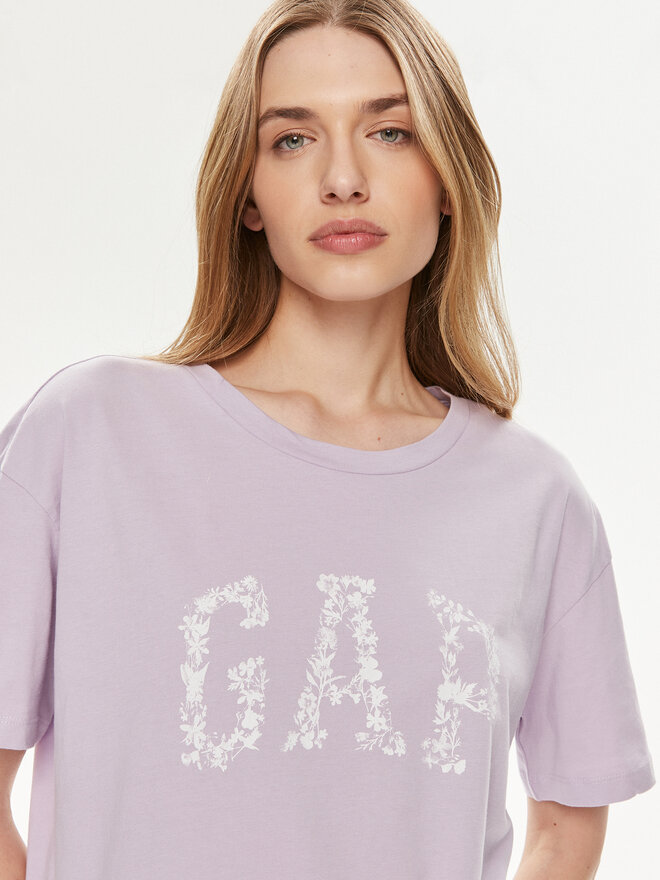 Gap Gap Camiseta 875093-02 Violeta Relaxed Fit