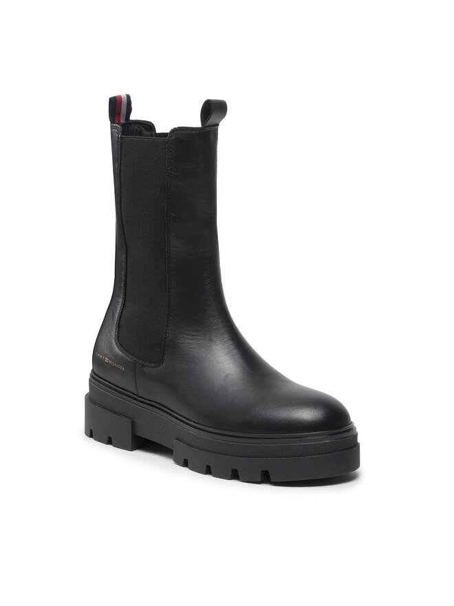 Tommy Hilfiger Bokacsizma Tommy Hilfiger Monochromatic Chelsea Boot FW0FW06730 Fekete