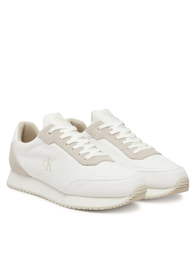 Calvin Klein Jeans Sneakers Calvin Klein Jeans Runner Sock Laceup Mg Canvas YM0YM01217 Alb