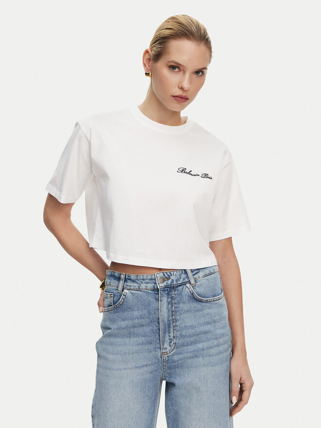 Balmain Balmain Camiseta DF1EE020BC78 Blanco Regular Fit