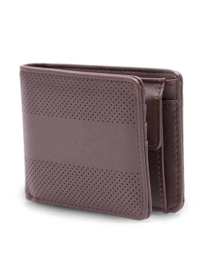 Lanetti Portafoglio piccolo da uomo Lanetti 4M1-001-AW23 Marrone