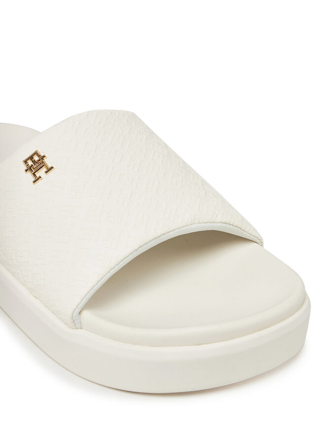 Tommy Hilfiger Шльопанці Tommy Hilfiger Platform Monogram Poolslide FW0FW08526 Білий
