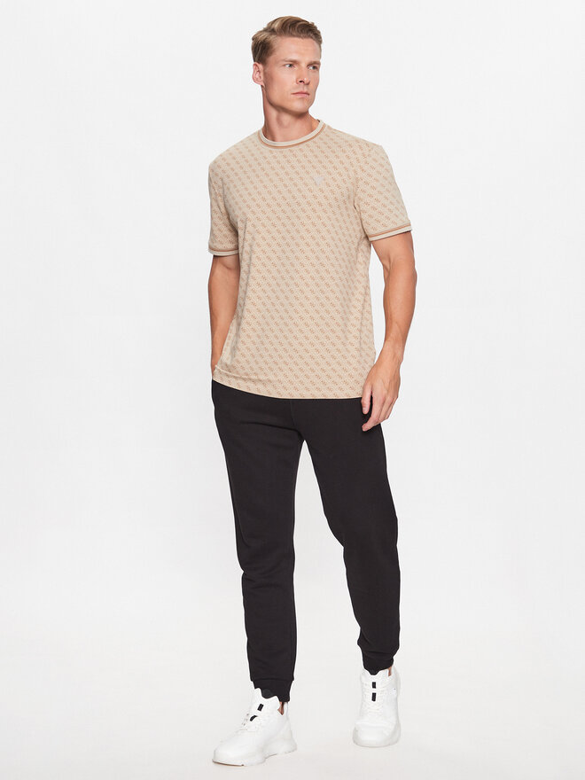Guess Guess T-Shirt Marshall Z2YI05 J1314 Μπεζ Regular Fit
