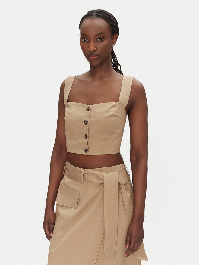 ACCESS FASHION ACCESS FASHION Felső 53-2216-502 Bézs Slim Fit