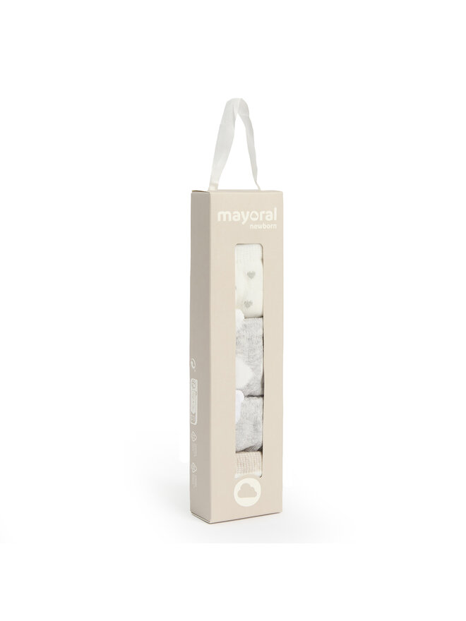 Mayoral 4er-Set hohe Kindersocken Mayoral 09711 Beige
