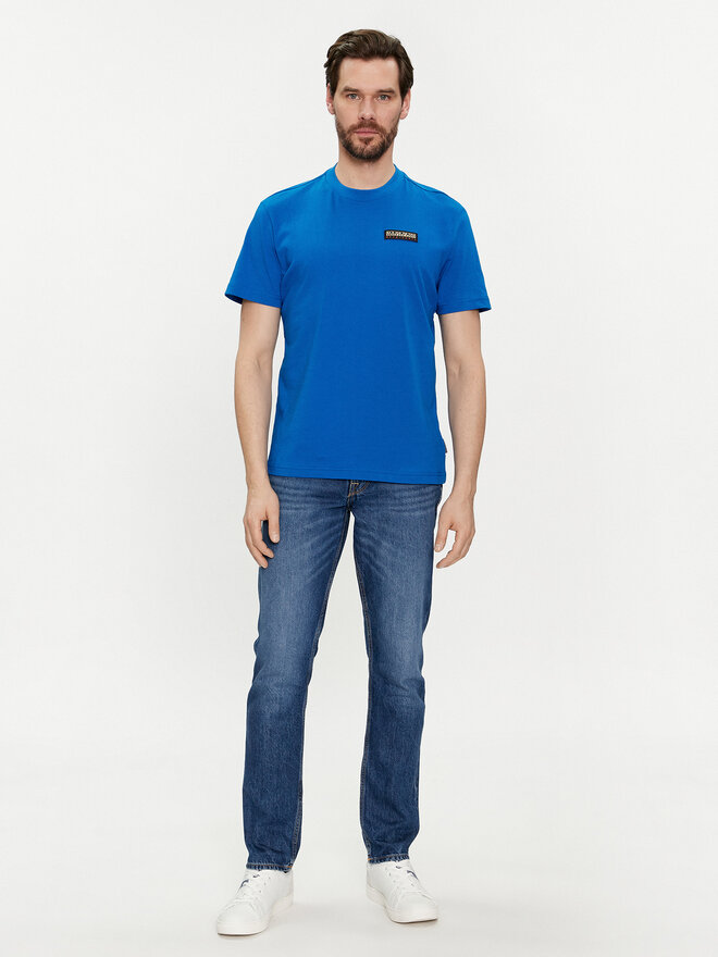 Napapijri Napapijri Majica Iaato NP0A4HFZ Modra Regular Fit