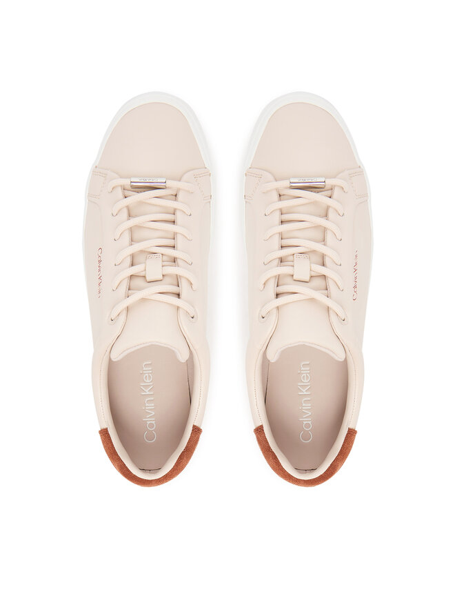 Calvin Klein Сникърси Calvin Klein Vulc Lace Up Lth W/Sue Bt HW0HW02571 Бежов