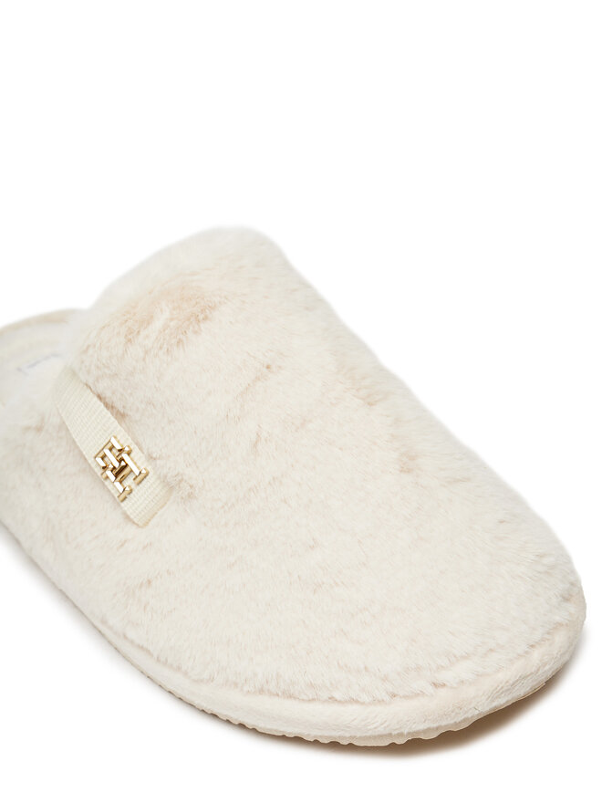 Tommy Hilfiger Kapcie Tommy Hilfiger Trenerzy Confort Home FW0FW08138 Biały