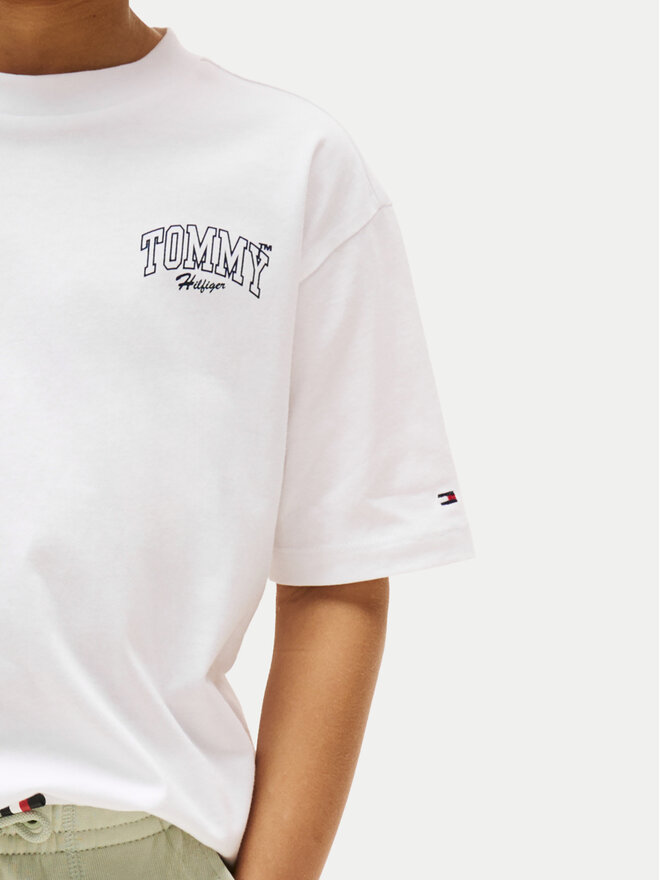 Tommy Hilfiger Tommy Hilfiger Majica Varsity Graphic KB0KB09720 Bela Regular Fit